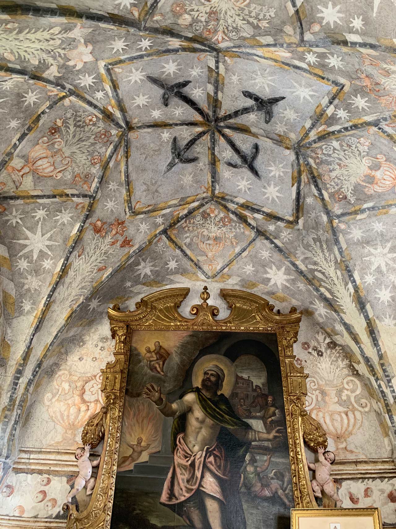 Vigo di Cadore - chiesa di Sant'Orsola - affreschi interni san Lazzaro